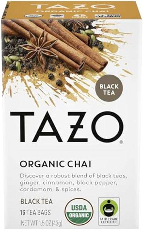 TAZO Organic Chai Black Tea Bags, Caffeinated tea, 16 Total Bags - Image 3