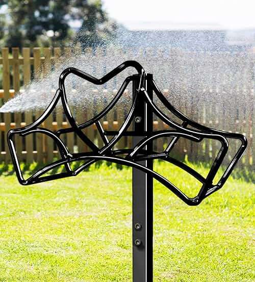 Artigarden Outdoor Garden Freestanding Hose Holder Stand, Heavy Duty Metal Water Pipe Storage Rack Stake for Backyard, Black - Image 6