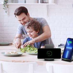 Wireless Charger [2 Pack],15W Fast Wireless Charging Stand,Wireless Charger Compatible with iPhone 15/15 Plus/15 Pro Max/14/13/12 /11Pro Max/XR/XS/X/8 Plus,Galaxy S23/S22/S21/S20 Note 20/10,Google,etc - Image 8