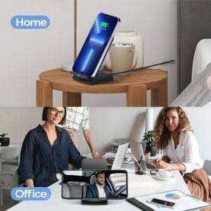 Wireless Charger [2 Pack],15W Fast Wireless Charging Stand,Wireless Charger Compatible with iPhone 15/15 Plus/15 Pro Max/14/13/12 /11Pro Max/XR/XS/X/8 Plus,Galaxy S23/S22/S21/S20 Note 20/10,Google,etc - Image 9