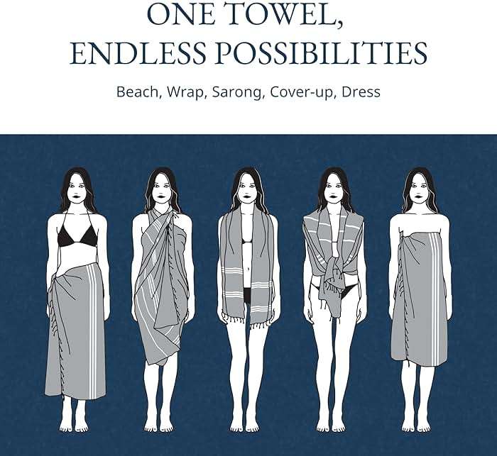 LANE LINEN Oversized Beach Towels, 2 Pack Turkish Towel Set for Adults, Lightweight, Quick Dry, Absorbent & Sand Proof, 39"x71" Pool Towels – Beige - Image 6
