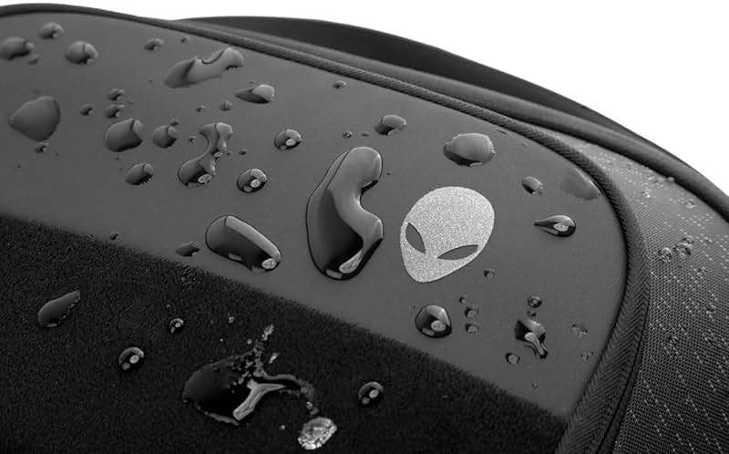 Alienware Horizon Utility Backpack, AW523P, Weather resistant, Padded back and shoulder straps, EVA padding, RFIDsafe, Black - Image 9