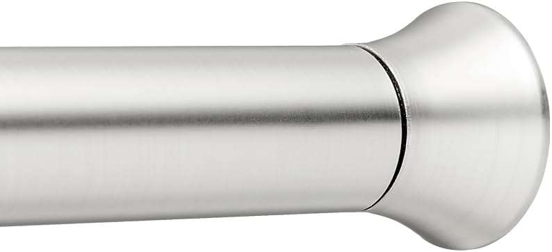 Amazon Basics Easy Install Shower Curtain Tension Rod, Adjustable Length, 42-73 inches, Nickel - Image 1