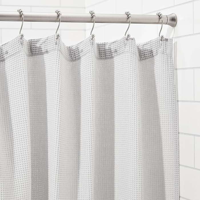 Amazon Basics Easy Install Shower Curtain Tension Rod, Adjustable Length, 42-73 inches, Nickel - Image 6