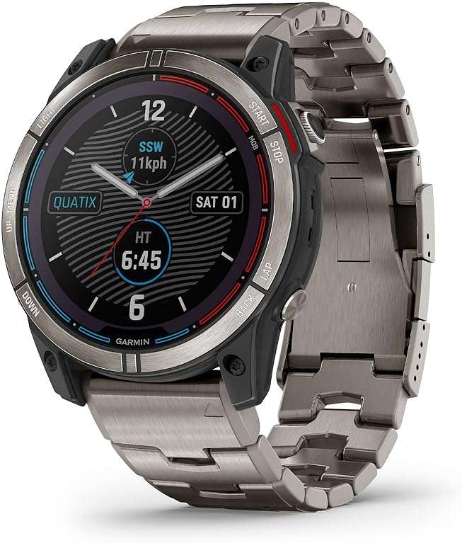 Garmin quatix® 7X Solar Edition, Marine GPS Smartwatch, Solar Charging Capabilities, Durable Watch with Flashlight, Tide Changes and Anchor Drag Alerts, Waypoint Marking - Image 1