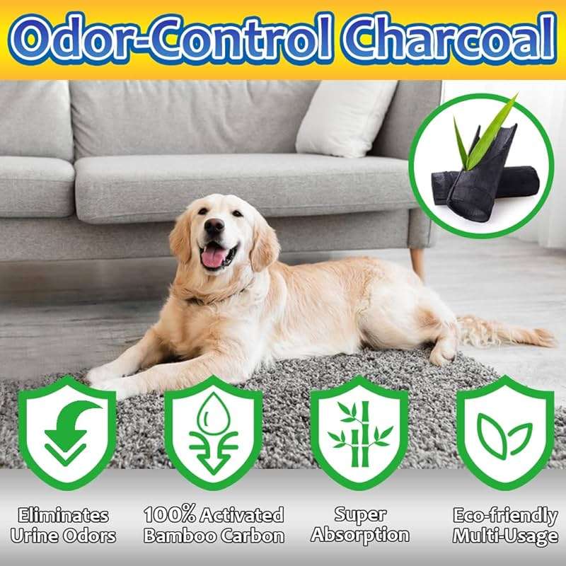 Dogcator Charcoal Dog Training Pads 100 Count, 22"x22" Puppy Pee Pads for Small Dogs, Activated Carbon Dog Pee Pads, Disposable Puppy Pads Pet Training Pads - Image 2