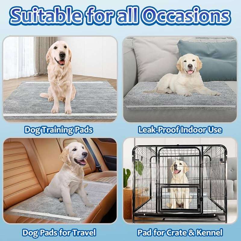 Dogcator Charcoal Dog Pee Pads Extra Large 28“x34”, Puppy Pads XL 30 Count, Potty Pads for Dogs, Disposable Urine Bed Pads for Odor-Control, X-Large Piddle Underpads, Training Liners for Housebreaking - Image 6