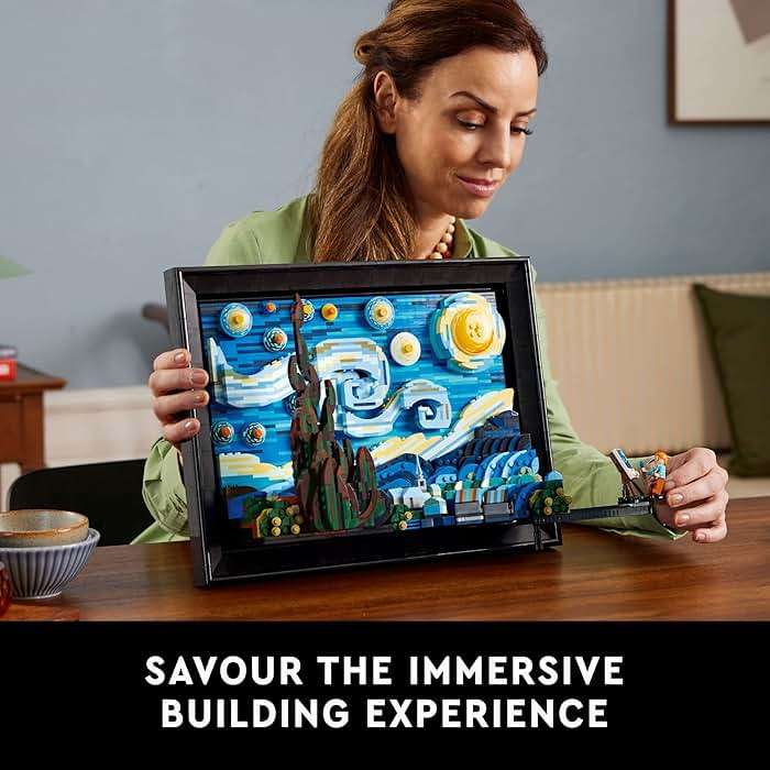 LEGO Ideas Vincent Van Gogh The Starry Night - Building Set for Adults, Ages 18+ - Beautifully Detailed Home Wall Art Decor - Gift for Men & Women - 21333 - Image 6