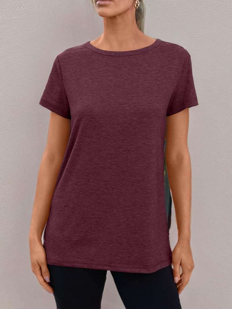 AUTOMET Women's Short Sleeve Shirts Summer Tops Crew Neck Basic Tees Casual Tshirts - Image 7