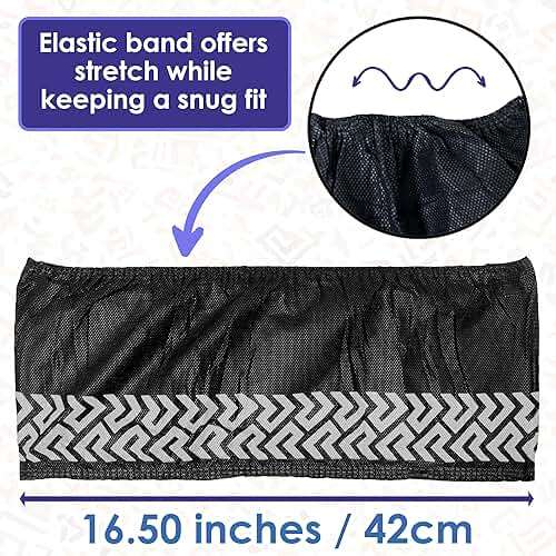 Buena Goods 100 Pack Extra Large Disposable Black Boot and Shoe Covers. Reusable Water Resistant Durable Booties with Non Slip Treads for Indoor Use. Fits US Men's Size 14 and Women's 16 Shoe Size - Image 5