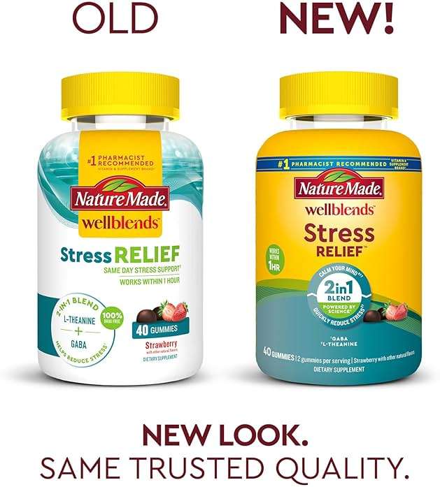Nature Made Wellblends Stress Relief Gummies, L theanine 200mg to Help Reduce Stress, with GABA 100mg, Same Day Stress Support, 40 Strawberry Flavor Gummies - Image 2