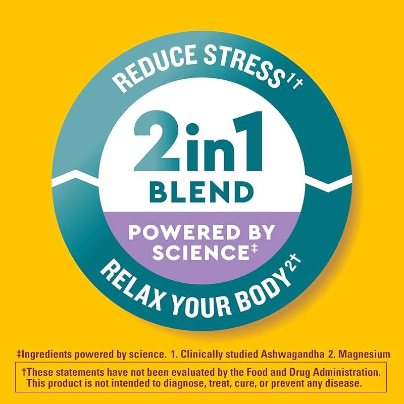 Nature Made Wellblends Calm & Relax, Ashwagandha 125mg, Magnesium 300 mg, 54 Vegetarian Capsules - Image 2