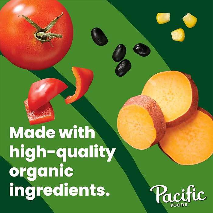Pacific Foods Organic Harvest Black Bean Chili, Plant Based, 16.5 oz Can - Image 3