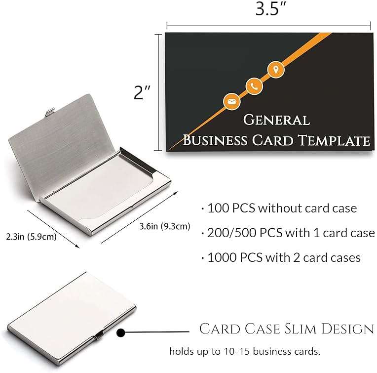 Custom Business Cards Personalized Business Cards for Small Business 300gsm Matte Paper Front & Back Sides Printed 3.5" x 2" - General Template - Image 3