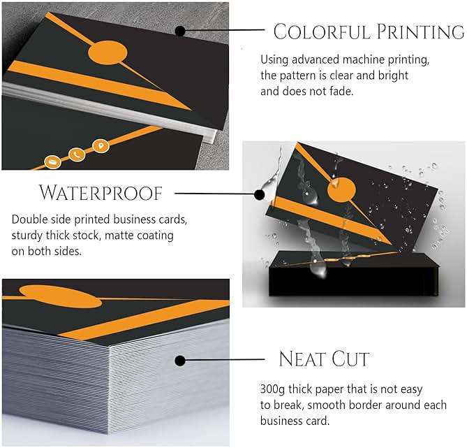 Custom Business Cards Personalized Business Cards for Small Business 300gsm Matte Paper Front & Back Sides Printed 3.5" x 2" - General Template - Image 5