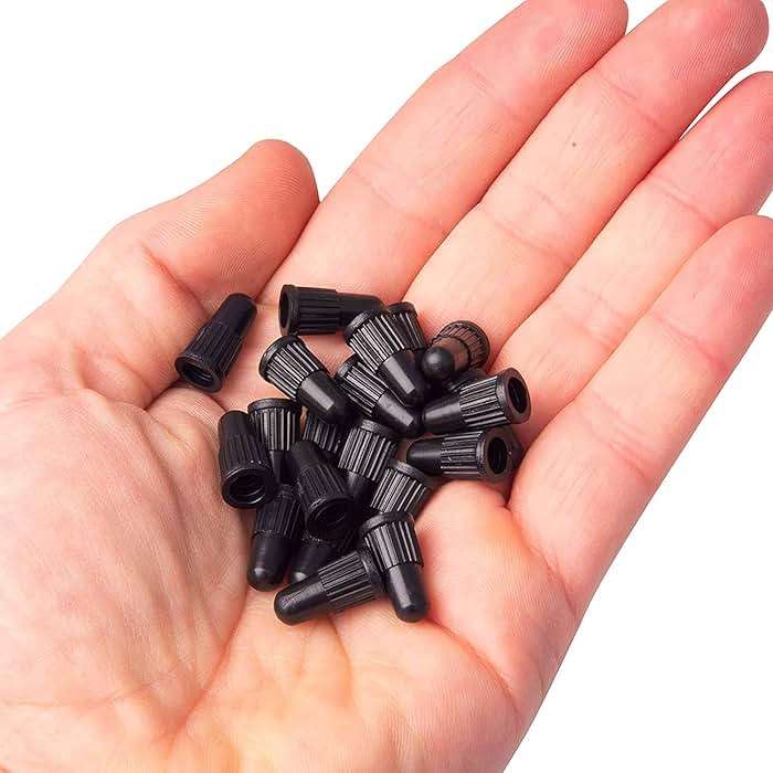 Black Presta Valve caps Plastic Bike tubeless tire caps air dust stem Covers - Used on Presta French valves for MTB Mountain Road Bike Bicycle (20 Pack) - Image 3