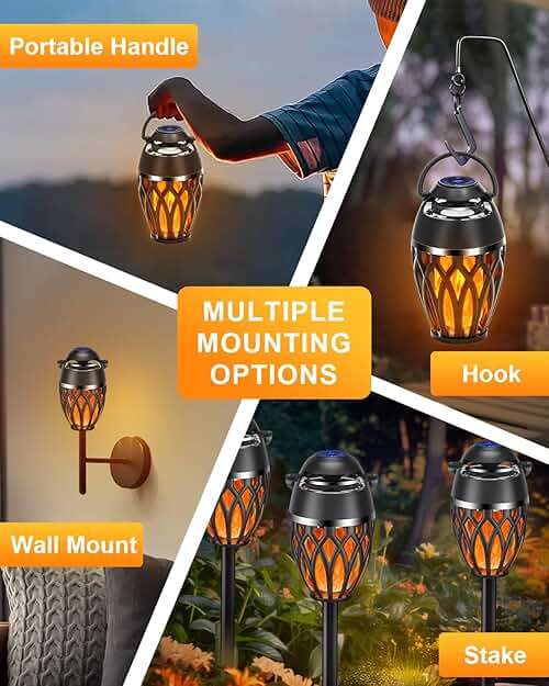 Vanten 2 Packs Outdoor Bluetooth Speakers, Bluetooth 5.0 Led Flame Speaker, IPX5 Waterproof Flame Torch Atmosphere Speaker, Flame Lamp, Gifts for Men Women, Decorations for Party Garden Patio - Image 6