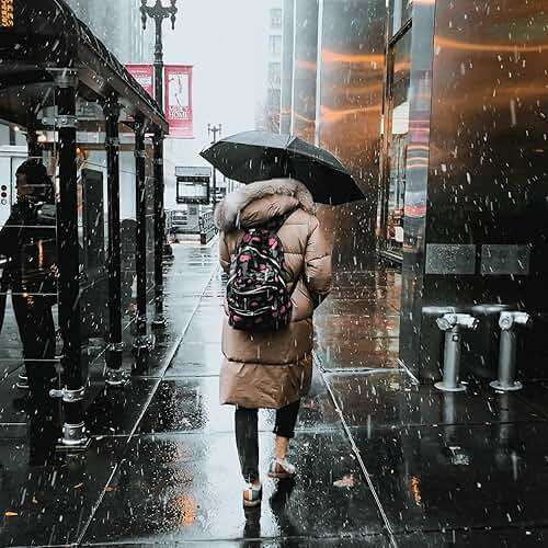 NPCQUN Travel Essentials Umbrella Windproof Compact Collapsible Light, Automatic, Strong and Portable, Wind Resistant Folding Small Umbrella for Rain - Image 3