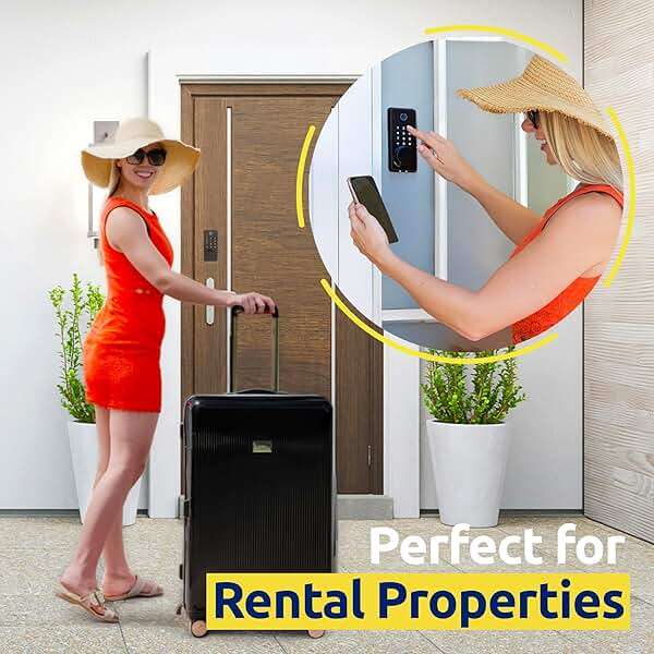LOCKSTAR® Smart Door Lock • Keyless Entry Deadbolt Door Lock • Multiple Entry Methods – APP • Fingerprint Touch ID • Keypad Code • Card FOB • Traditional Key • Smart Home Devices - Image 5