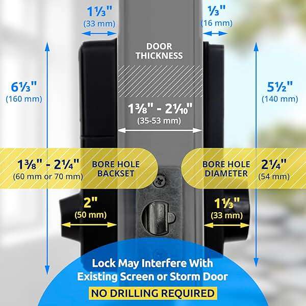 LOCKSTAR® Smart Door Lock • Keyless Entry Deadbolt Door Lock • Multiple Entry Methods – APP • Fingerprint Touch ID • Keypad Code • Card FOB • Traditional Key • Smart Home Devices - Image 7