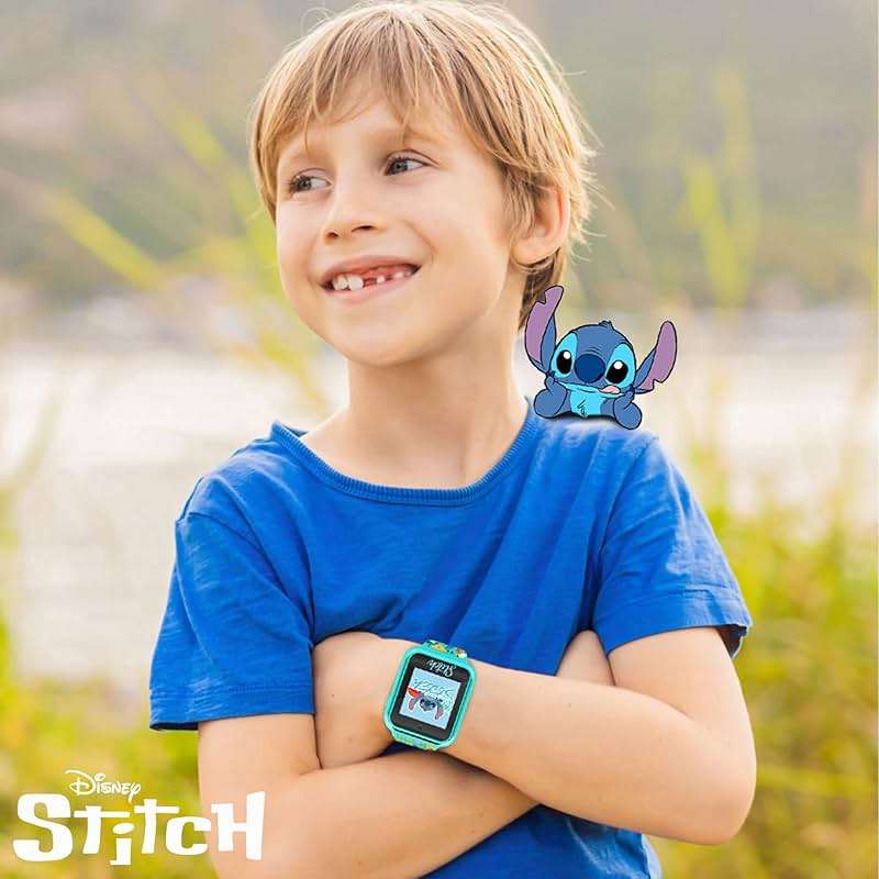 Disney Stitch Kids Smartwatch with Touchscreen, Camera, Games, Timer, Step Counter, Alarm & Calculator – Fun Interactive Watch with 10 Faces & Printed Silicone Strap – Fits Wrists 5.5" to 8" - Image 4
