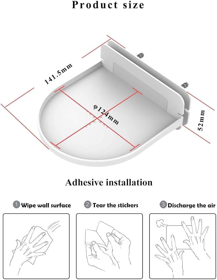 ZZHDESBY Universal Wall Mount Holder for Smart Speaker Small Shelf Stand Compatible with Google Home mini/Home pod Mini/Google WiFi/Nest WiFi/eero 6 mesh WiFi System/Security Camera (White) - Image 2