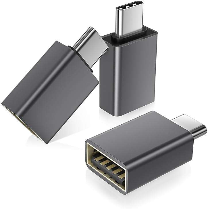 Basesailor USB C to USB Adapter 3Pack,USBC Male to A Female 3.0 OTG MacBook Pro/Air Adapter,Type C Thunderbolt 4 3 Converter for Apple iPhone 17 17e 16,Mac,iPad,Microsoft Surface,Samsung Galaxy S26 - Image 1