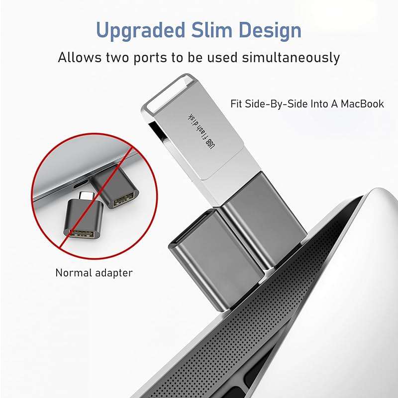 Basesailor USB C to USB Adapter 3Pack,USBC Male to A Female 3.0 OTG MacBook Pro/Air Adapter,Type C Thunderbolt 4 3 Converter for Apple iPhone 17 17e 16,Mac,iPad,Microsoft Surface,Samsung Galaxy S26 - Image 3