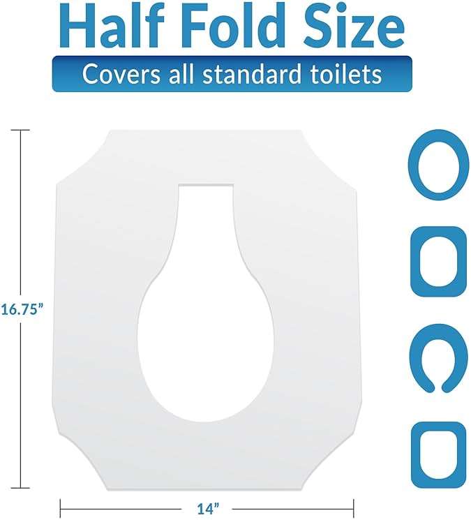 Reli. Toilet Seat Covers (1250 Pcs, 5 Packs of 250) | Disposable Toilet Seat Cover - Flushable - 14x16" (Half-Fold) | Paper Liners for Restroom, Bathroom, Travel, Camping, Kids Potty Training - Image 2