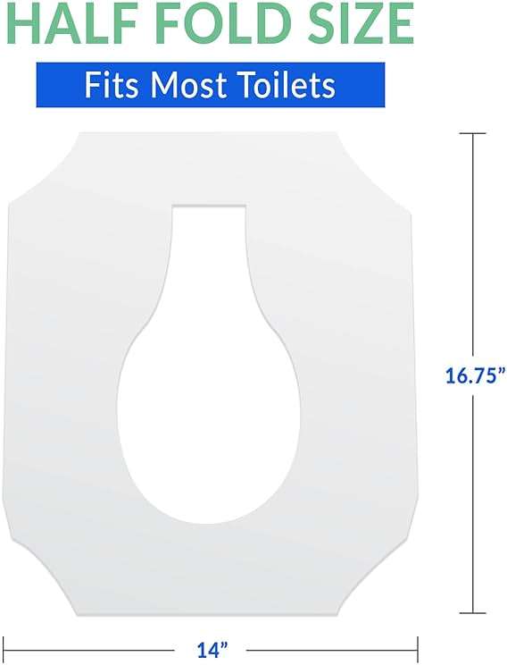 Reli. Toilet Seat Covers (2000 Pcs, 8 Packs of 250) | Disposable Toilet Seat Cover - Flushable - 14x16" (Half-Fold) | Paper Liners for Restroom, Bathroom, Travel, Camping, Kids Potty Training - Image 2