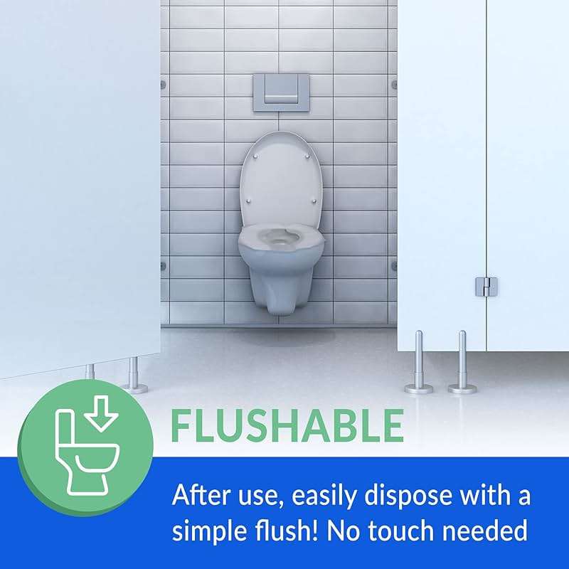 Reli. Toilet Seat Covers (2000 Pcs, 8 Packs of 250) | Disposable Toilet Seat Cover - Flushable - 14x16" (Half-Fold) | Paper Liners for Restroom, Bathroom, Travel, Camping, Kids Potty Training - Image 6