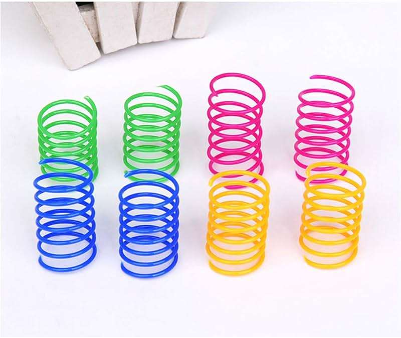 ISMARTEN 120 Pack Cat Spring Toy, Colorful Interactive Cat Toy Plastic Coil Springs Cat Toy for Swatting, Biting, Hunting Kitten Toys - Image 6