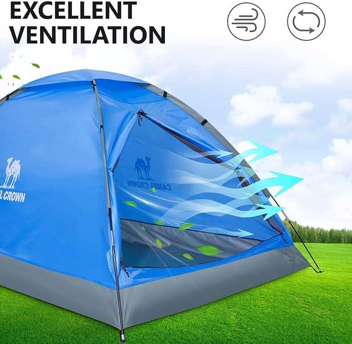 CAMEL CROWN Tents for Camping 2/3/4/5 Person Camping Dome Tent, Waterproof,Spacious, Lightweight Portable Backpacking Tent for Outdoor Camping/Hiking - Image 4