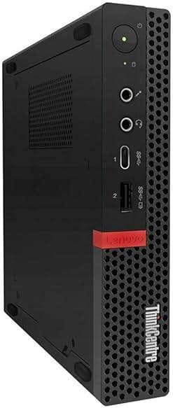 Lenovo ThinkCentre M920q Tiny Desktop,Intel 6 Core i5-8500T,16GB RAM,256GB NVME SSD,HDMI,DisplayPort,WiFi,Bluetooth,Wireless Keyboard Mouse,Windows 11 black (Renewed) - Image 1