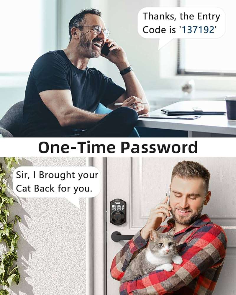 TEEHO TE002 Fingerprint Door Lock - Keyless Entry Electronic Keypad Deadbolt with 2 Backup Keys - Auto Lock - Easy Installation - Smart Locks for Front Door - Oil-Rubbed Bronze - Image 7
