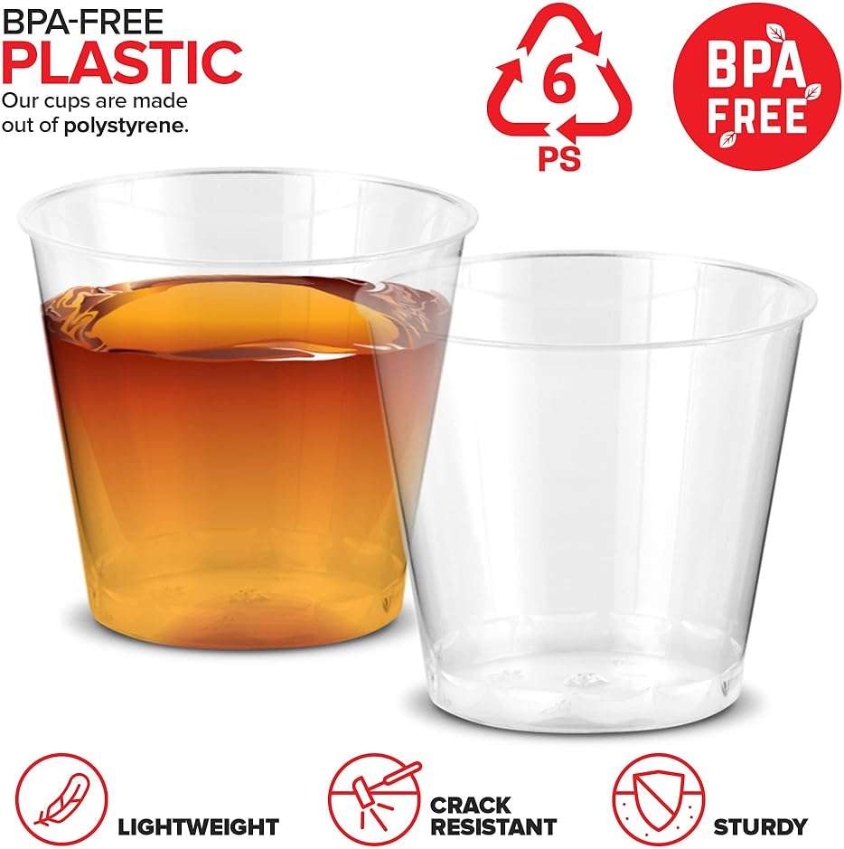 Stock Your Home 100 Pack - Mini Plastic Shot Glasses (1oz) Clear Disposable Cups for Jello Shots, Wine Tasting, Liquor, Whiskey, Pudding, Sample Cup for Halloween and Elegant Parties - Image 3