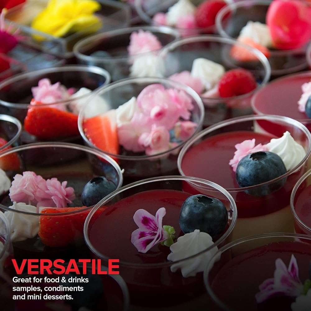 Stock Your Home 100 Pack - Mini Plastic Shot Glasses (1oz) Clear Disposable Cups for Jello Shots, Wine Tasting, Liquor, Whiskey, Pudding, Sample Cup for Halloween and Elegant Parties - Image 6
