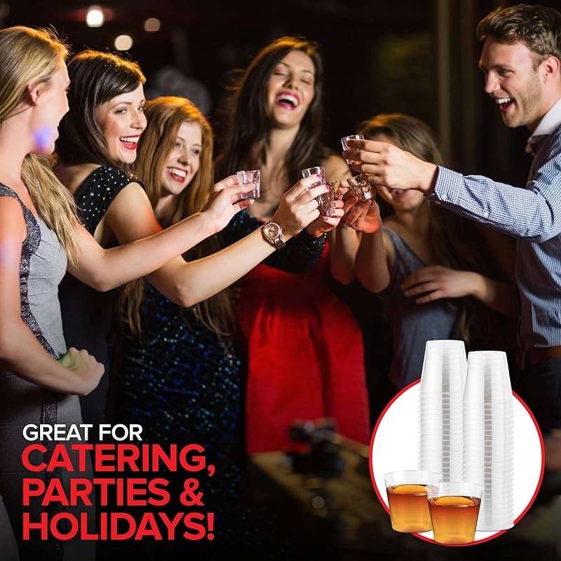 Stock Your Home 100 Pack - Mini Plastic Shot Glasses (1oz) Clear Disposable Cups for Jello Shots, Wine Tasting, Liquor, Whiskey, Pudding, Sample Cup for Halloween and Elegant Parties - Image 7