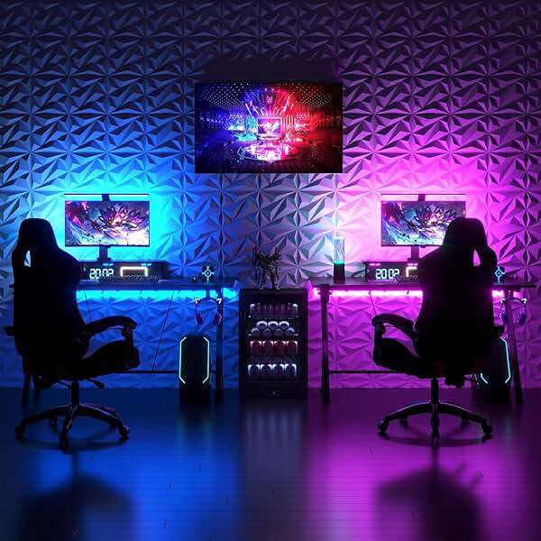 Art3dwallpanels 33 Pack 3D Wall Panel Diamond for Interior Wall Décor, PVC Flower Textured Wall Panels for Living Room Lobby Bedroom Hotel Office, Black, 12''x12'' Cover 32.Sq.Ft. - Image 6