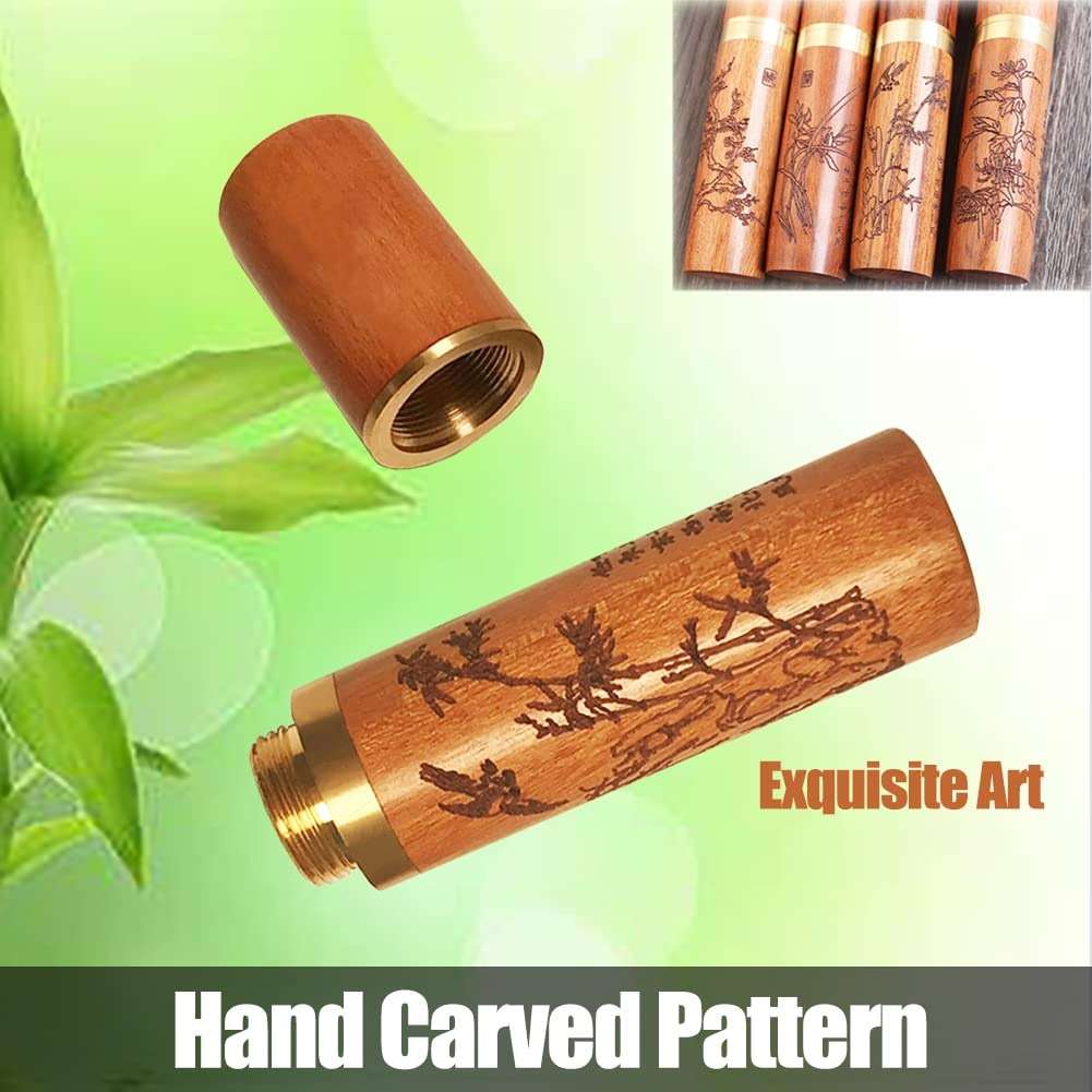 Large Eye Sewing Needles, Embroidery Needles, Stainless Steel, 25 Pieces Sharp Needles with Wooden Needle Case Carving Pattern - Image 3