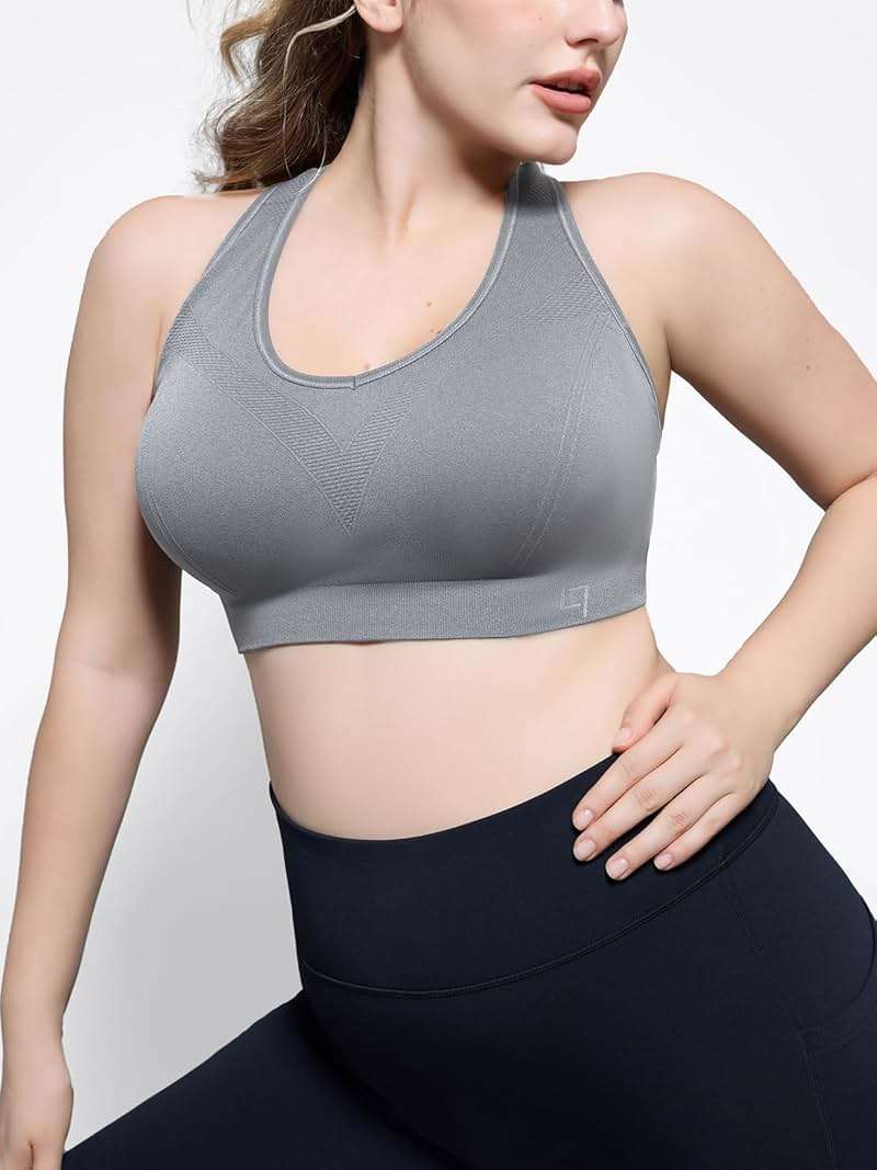 FITTIN Supportive Sports Bra for Large-Bust: 12-Hour Zero-Pressure Comfort - Full Coverage Workout for Plus Size Women - Image 2
