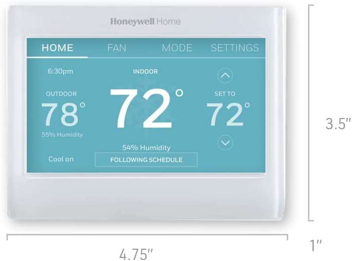 Honeywell Home RTH9600WF Smart Color Thermostat ENERGY STAR Wi-Fi Programmable Touchscreen Alexa Ready - C-Wire Required - Image 3