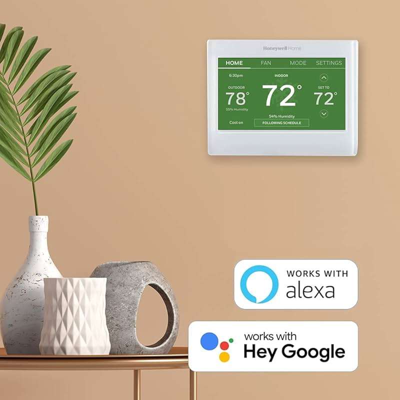 Honeywell Home RTH9600WF Smart Color Thermostat ENERGY STAR Wi-Fi Programmable Touchscreen Alexa Ready - C-Wire Required - Image 7