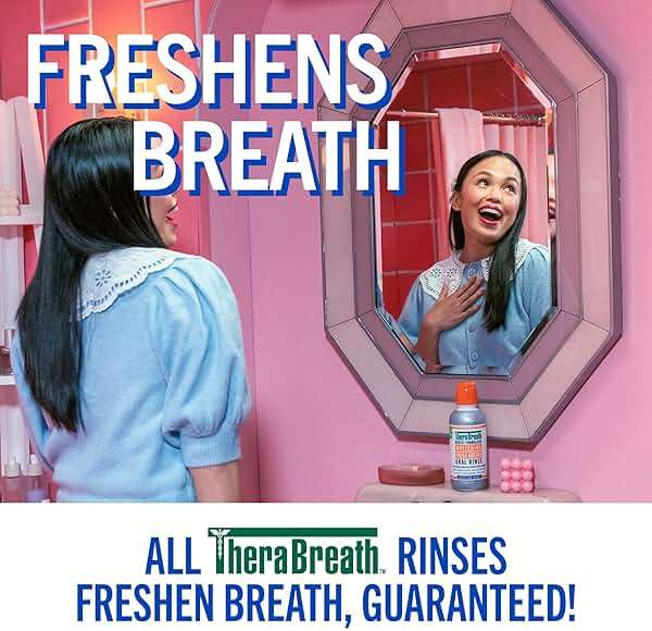 TheraBreath Whitening Mouthwash, Dazzling Mint, Dentist Formulated, 16 Fl Oz (2-Pack) - Image 9