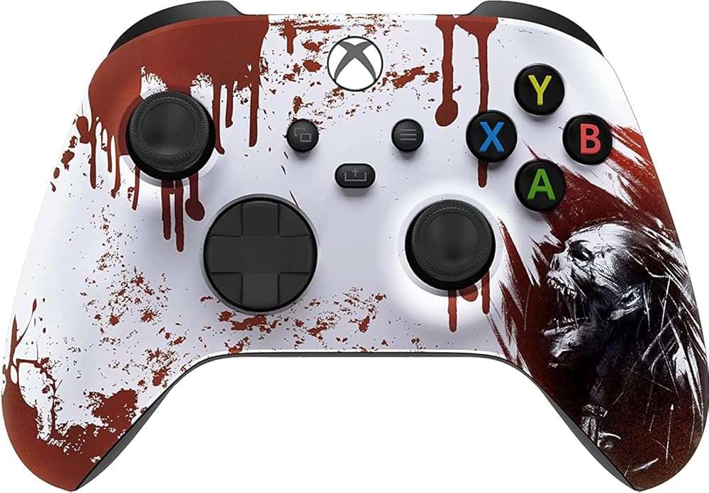 Custom Controllerzz Wireless Controller for Microsoft Xbox Series X/S & Xbox One - Custom Soft Touch Feel - Custom Series X/S Controller (X/S Bloody Zombie) - Image 1