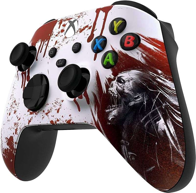 Custom Controllerzz Wireless Controller for Microsoft Xbox Series X/S & Xbox One - Custom Soft Touch Feel - Custom Series X/S Controller (X/S Bloody Zombie) - Image 4