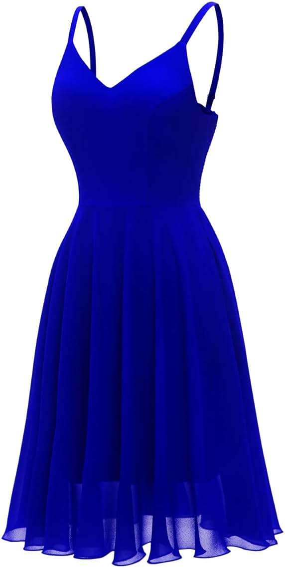 Ellames Women's 2026 Summer Dress Spaghetti Strap Cocktail Swing Beach Dresses V Neck Sundress - Image 3