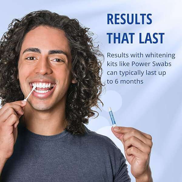 Power Swabs - 7 Day Professional Teeth Whitening Kit - for at Home Use - Easy 5 Minute Teeth Whitening - Dentist Formulated Teeth Whitening Swabs to Remove Stains - Image 7