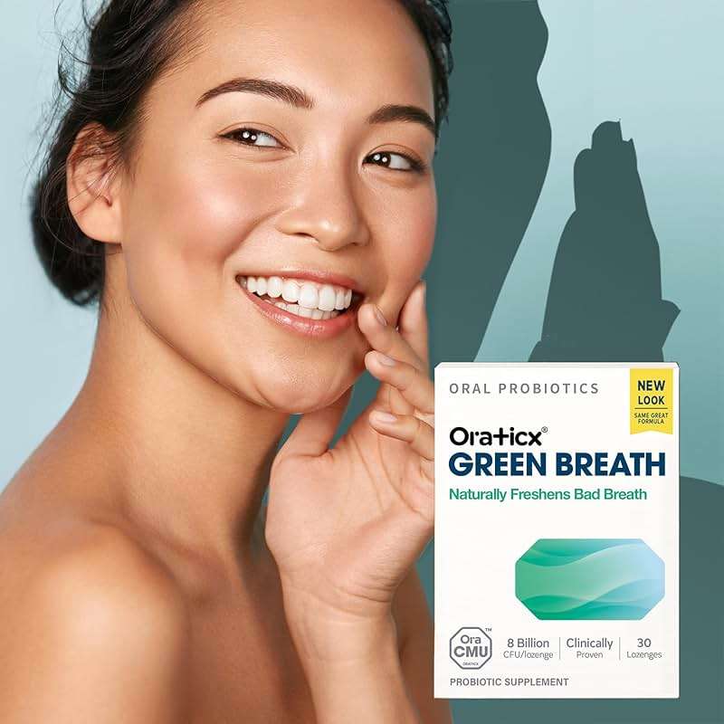 OraTicx Green Breath Oral Care Probiotics, Naturally Support Freshens Bad Breath & Healthy Mouth, Dental Probiotic Supplement 8 Billion CFU, Mint Flavor 30 Lozenges 1-PK - Image 9