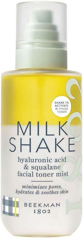 Beekman 1802 Milk Shake Hydrating Face Mist – Setting Spray & Milky Toner with Hyaluronic Acid & Squalane – Facial Toner & Face Spray – Lightweight Hydration, Minimizes Pores, Fragrance Free 8.1 Fl Oz - Image 1